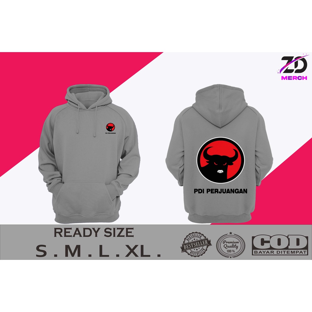 SWITTER HOODIE KUPLUK LOGO PDI PERJUANGAN/ TERBARU, MURAH DAN NYAMAN DI PAKAI