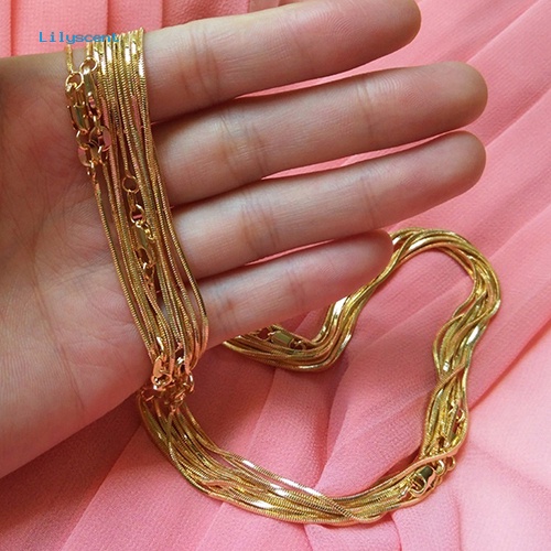 [LS] 16 - 30inch Perhiasan Kalung Klavikula Lobster Clasp Rantai Ular Untuk Liontin