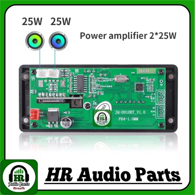 Kit Mp3 Bluetooth 5.0 + Amplifier 2x 25W WMA Decoder Recording 50W