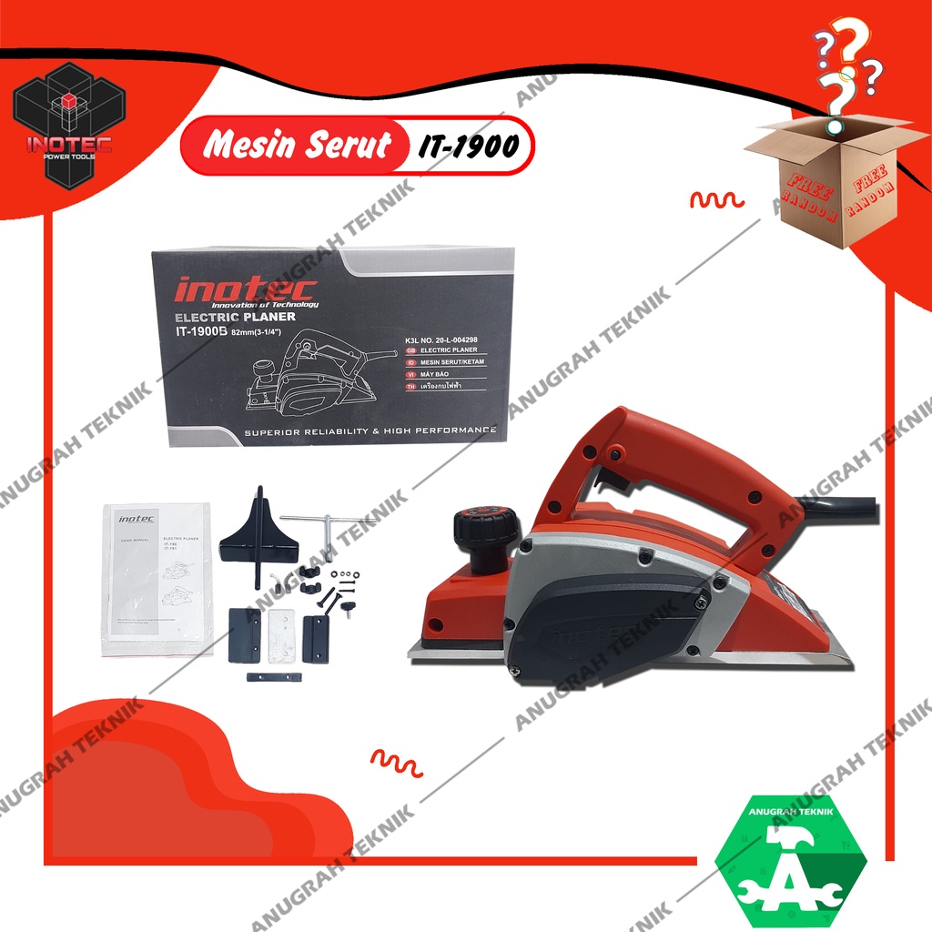 INOTEC IT190 / IT1900B Mesin Planer Serut Ketam Sugu Pasah Inotec Original