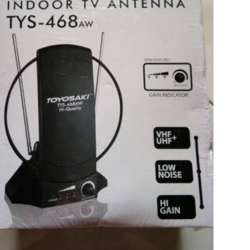 ◄ Original antena tv led dalam indoor digital toyosaki TYS-468 + booster kualitas terbaik 30DB ♩