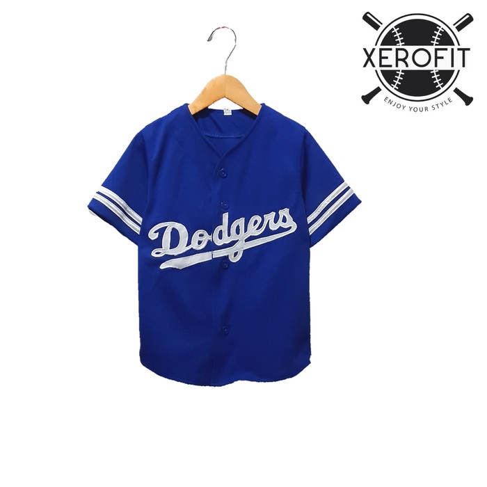 Bisa COD JERSEY BASEBALL ANAK DODGERS BLUE Original Asli