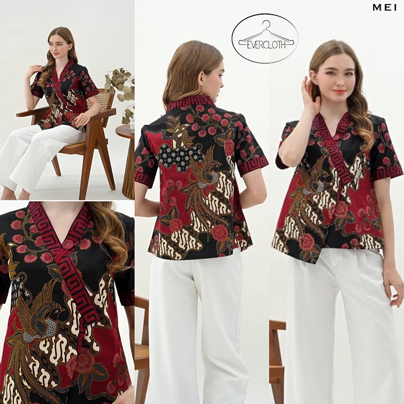 MEI TOP STANDAR / JUMBO - Atasan Batik Wanita Blouse Wanita