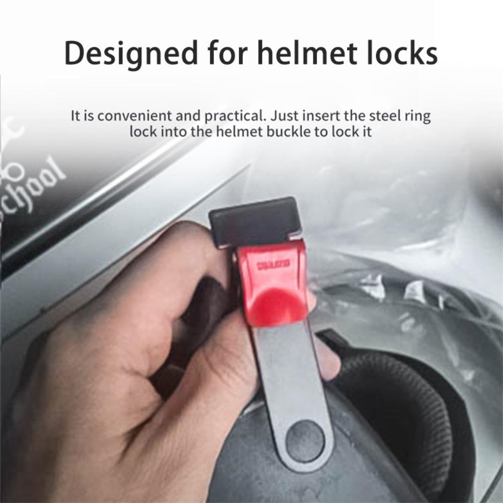 TOP Gesper Kunci Helm Motor Perlengkapan Bersepeda Perlengkapan Keamanan Helm Tetap Alat Gembok Helm Aksesoris Security Lock