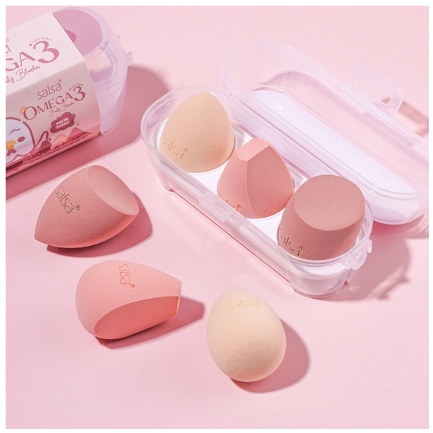 SALSA Omega 3 Beauty Blender - Sponge Makeup isi 3 Puff Spons