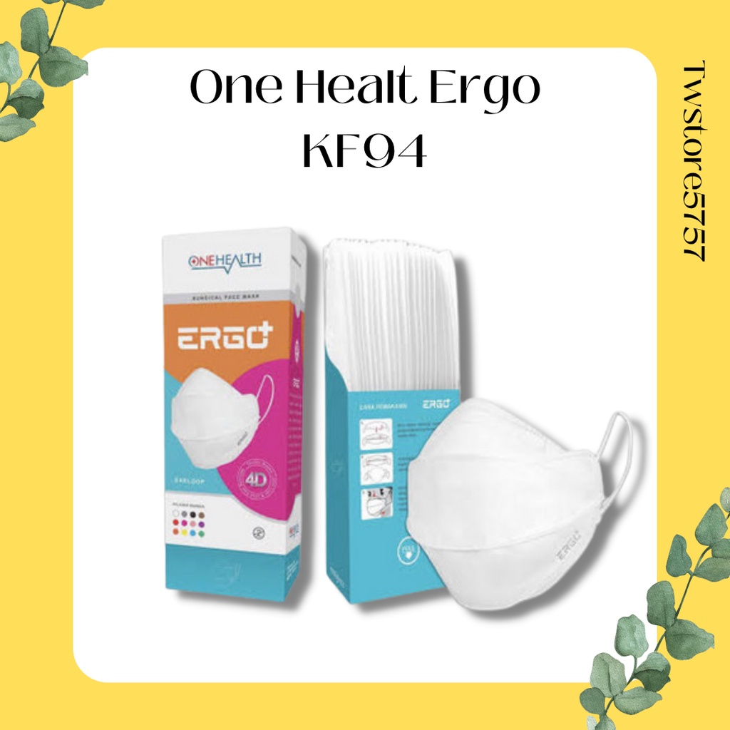 MASKER ONEHEALTH ERGO 4D KF94 WARNA WARNI ISI 25 ORIGINAL