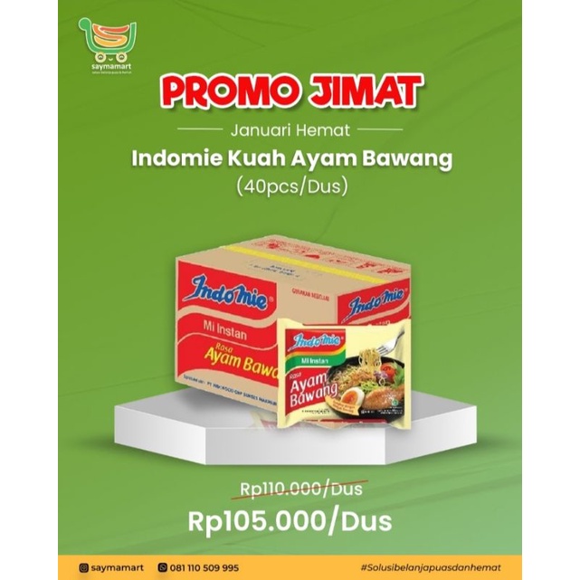 

Indomie Ayam Bawang 1 Dus
