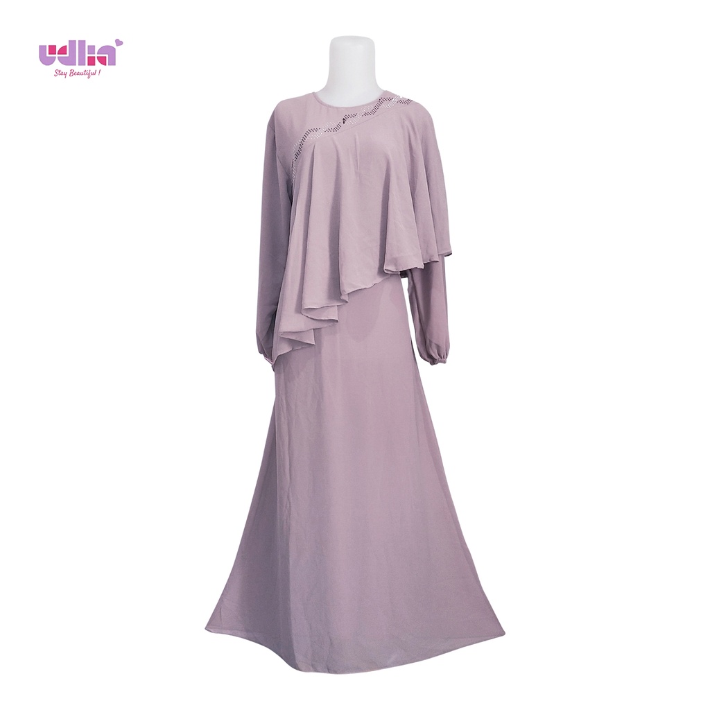 Udlia Gamis Pesta Gamis Lebaran Payet Aluna Nude