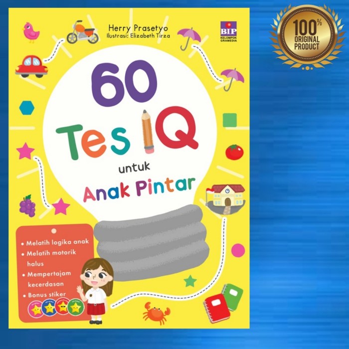 Terlaris Buku 60 Tes Iq Untuk Anak Pintar - Original