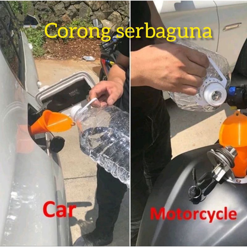 Corong Oli Motor panjang minyak air radiator Bensin solar serbaguna