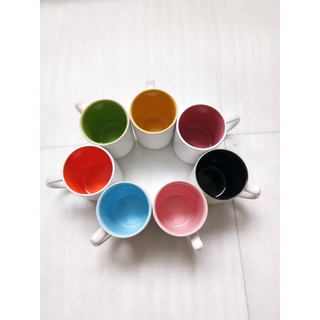 READY MUG WARNA dalam coating/mug coating/mug polos/mug cangkir/mug polos warna tanpa gambar/mug min