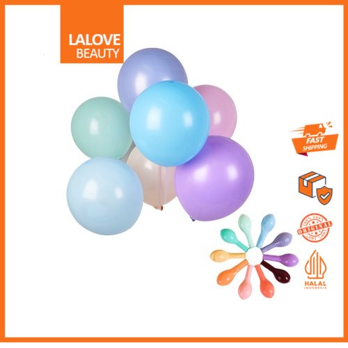 Balon Macaron 5 Inch Polos 1 Pcs Balon Ulang Tahun Pastel 12.7cm Ballon Chrome Dekorasi Murah