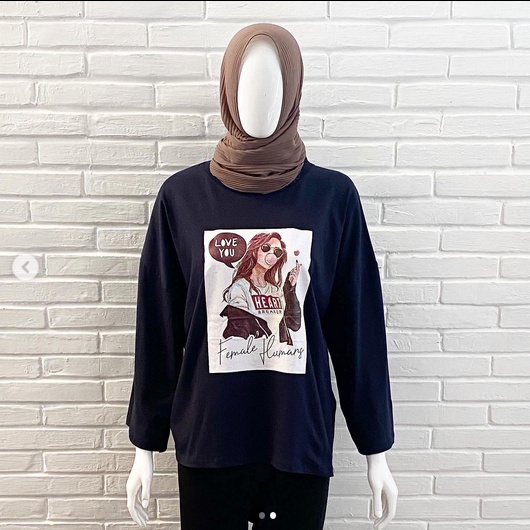 T-SHIRT / KAOS CEWEK OVERSIZE PHELICIA ORIGINAL