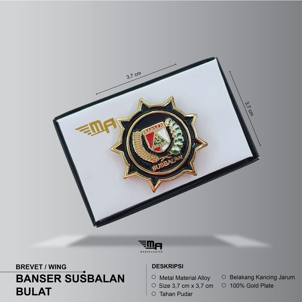 WING BANSER SUSBALAN BULAT PDH BRIVET BREVET PIN BANSER SUSBALAN