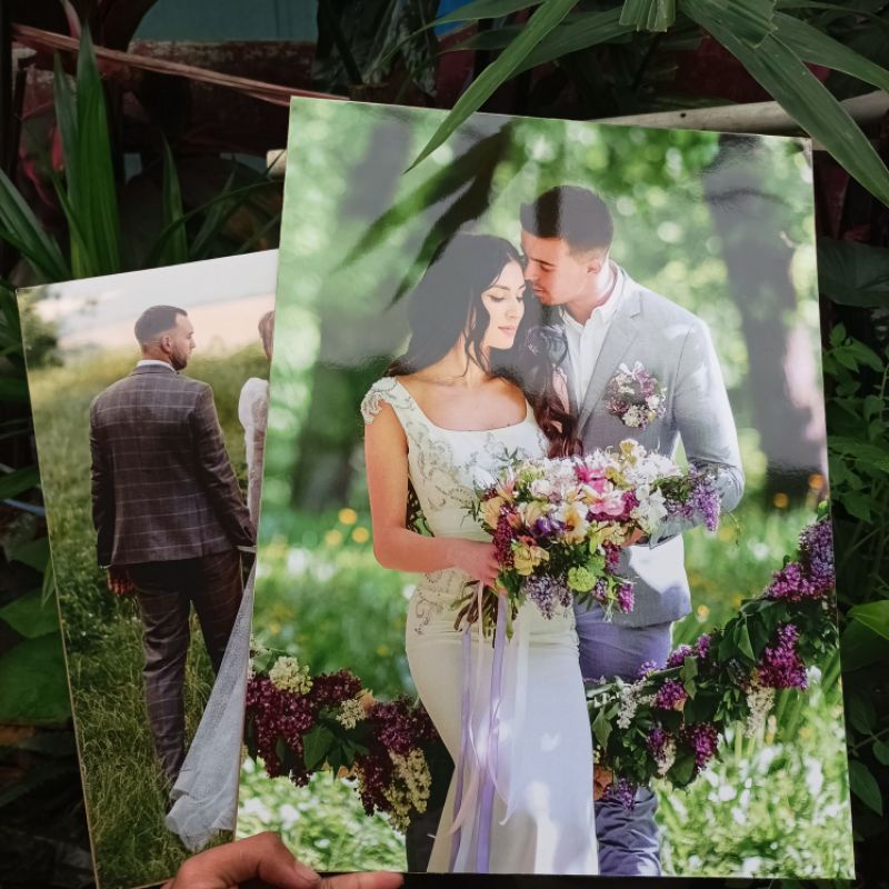 cetak foto wedding,keluarga + papan Mdf promo