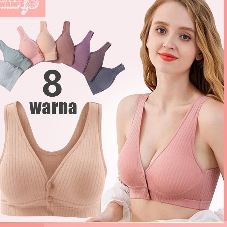 Original BH jumbo bra menyusui kancing depan Tanpa Kawat katun murni murah Nursing Bra depan gesper 