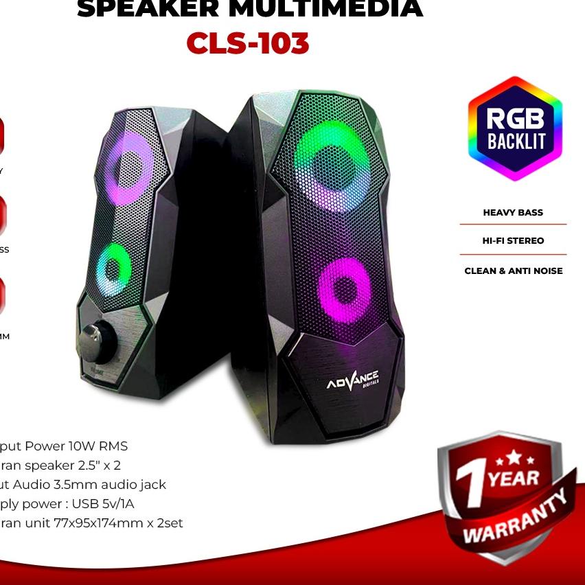 ℗ Gaming Speaker Advance CLS-103 RGB Gaming Speaker ➦