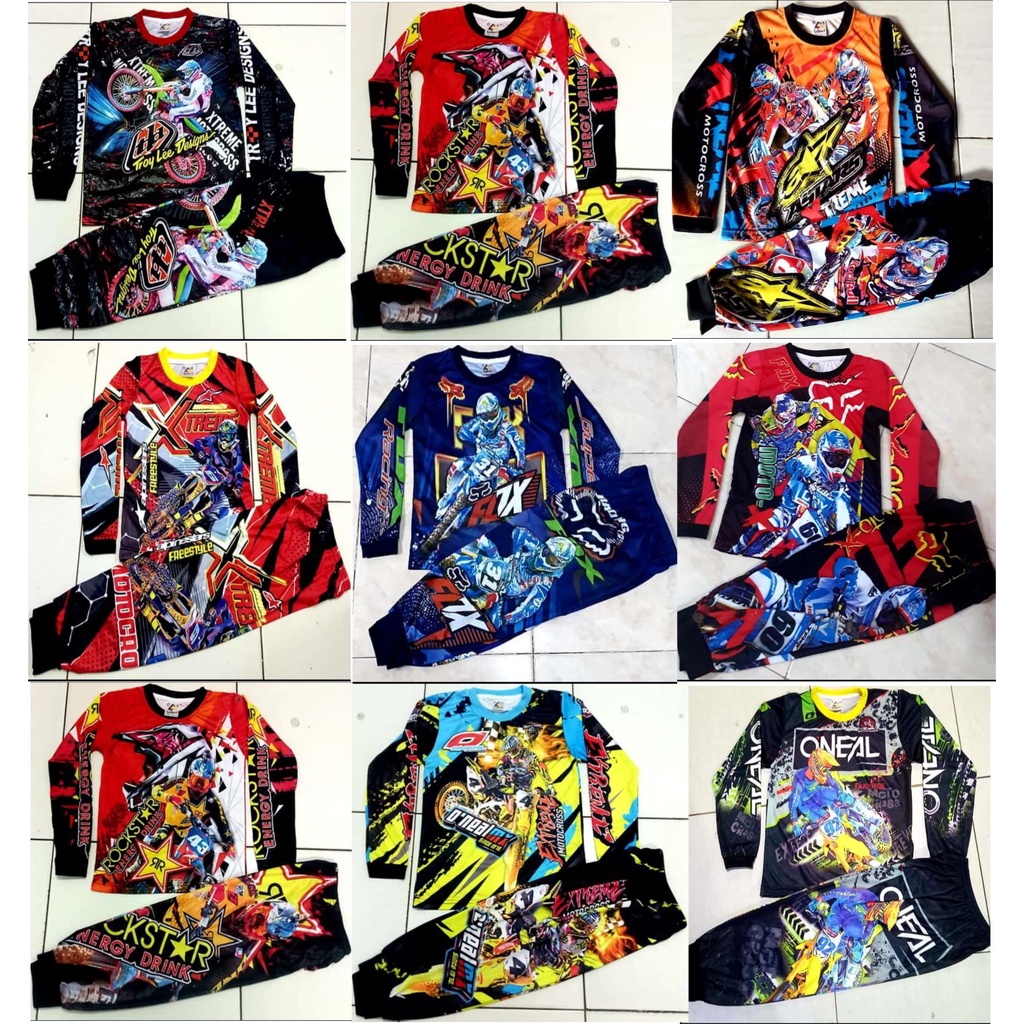 SETELAN MOTOR CROSS ANAK | BAJU PANJANG MOTOR | SETELAN MOTOCROSS | SETELAN MOTOR | BAJU MOTOR CROSS