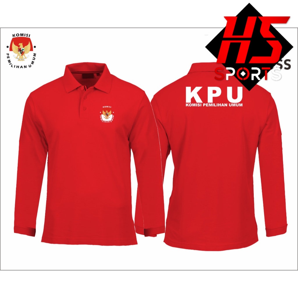 POLO KPU - BAJU KPU LENGAN PANJANG - BAJU KERAH KPU - KOMISI PENGAWAS UMUM