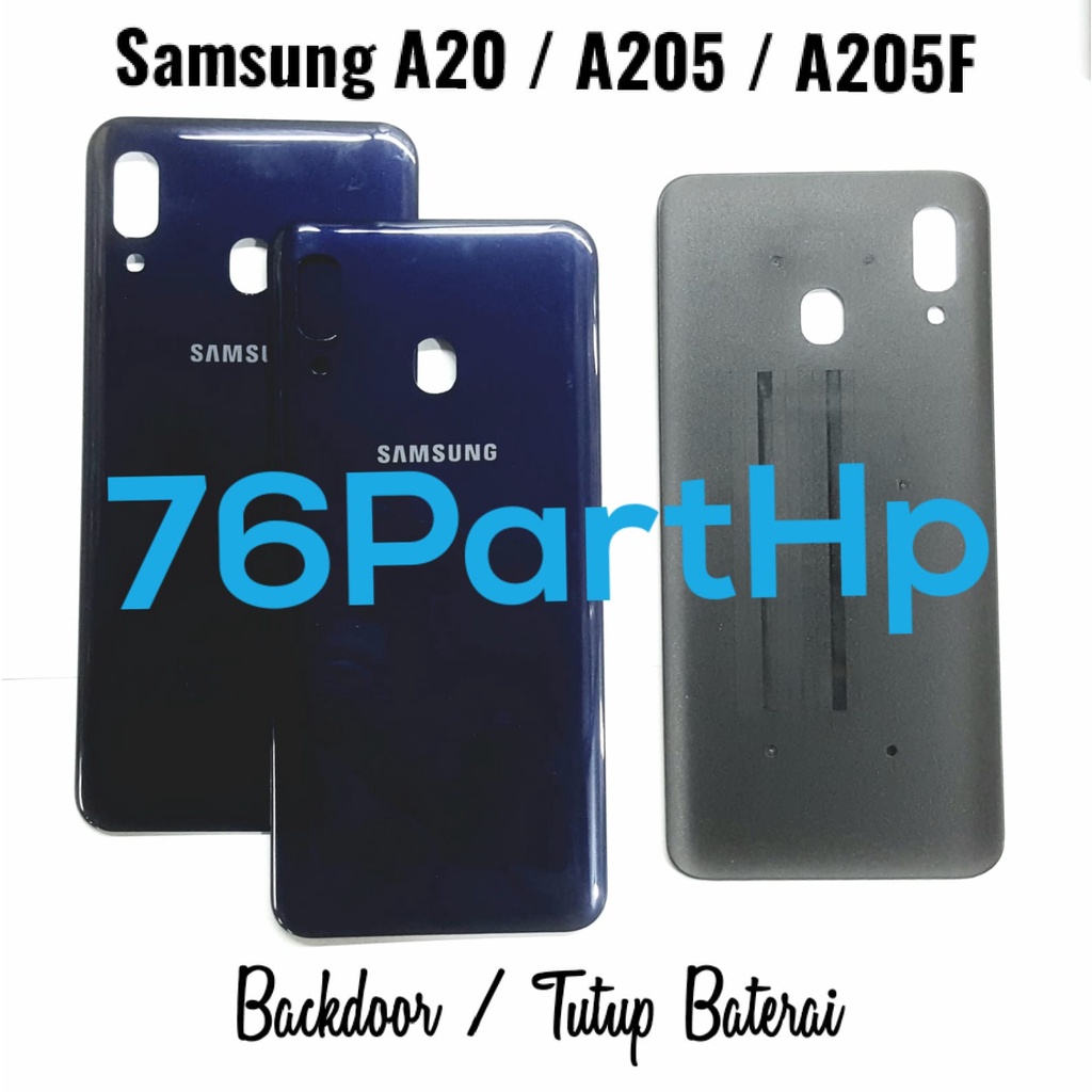 Backdoor Samsung Galaxy A20 - A205 - A205F - Tutup Belakang Baterai - Biru