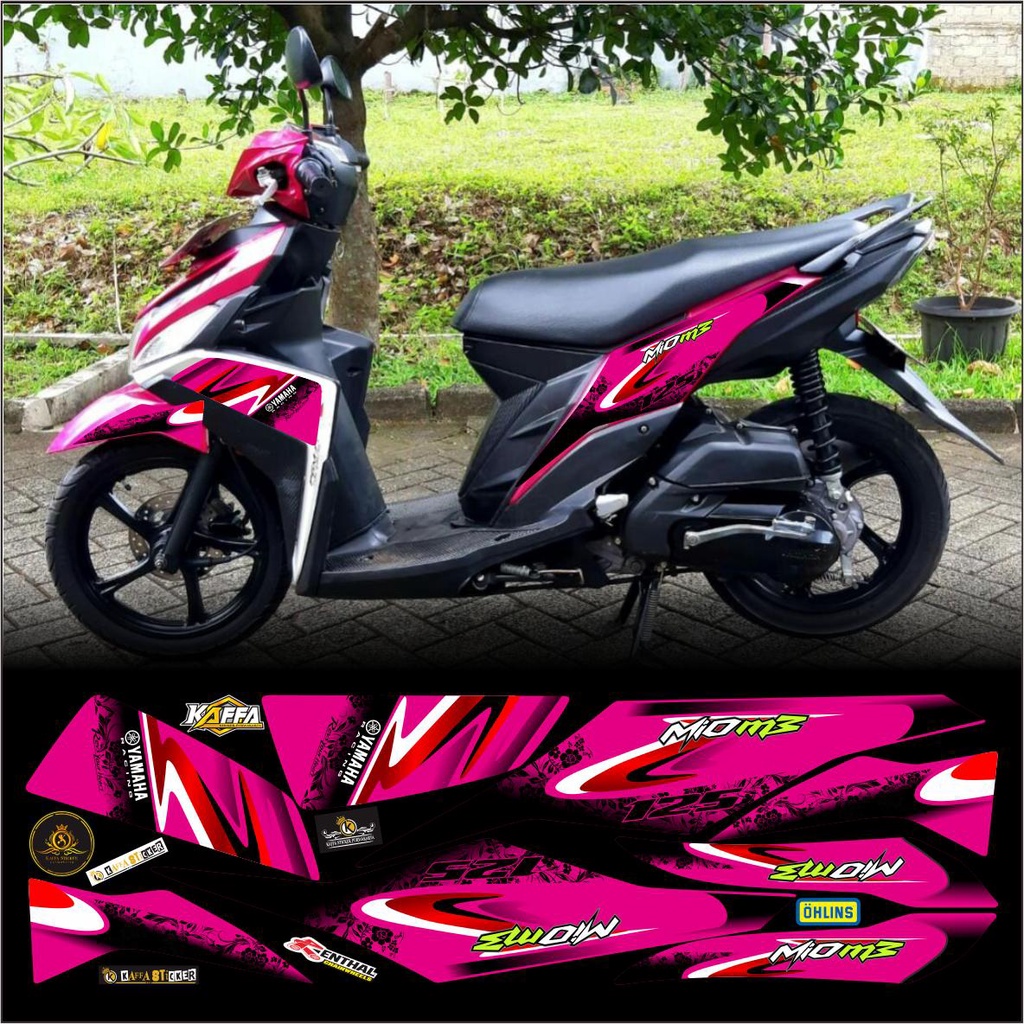 striping MIO M3 - STICKER MIO M3 LIST VARIASI RACING STIKER LIST PINK