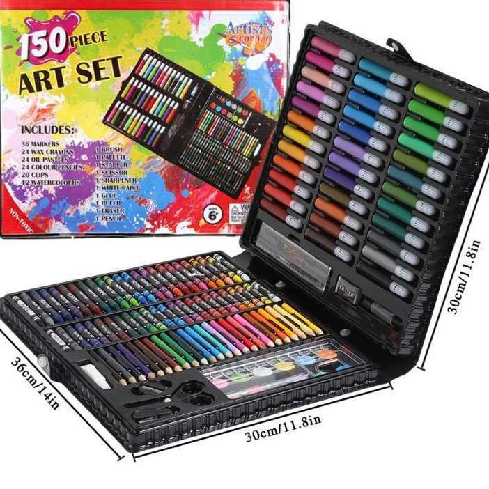 

POPULER <^ SJA ^> 150pcs Crayon Anak 150pcs Set Mewarnai Melukis Pensil Menggambar / Alat Lukis Anak Blossom Kids Crayon Mewarnai T56$