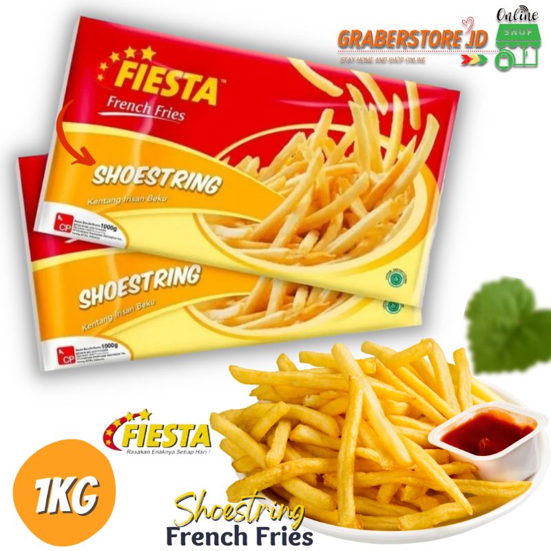 

Fiesta Kentang Goreng 1kg Shoestring 7mm / Fiesta Shoestring french fries