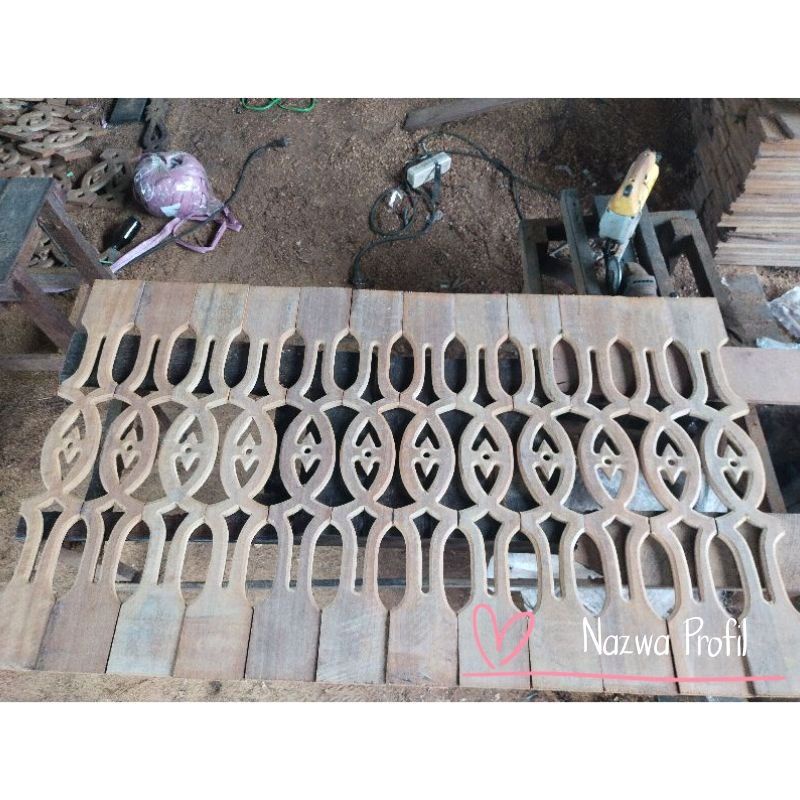 Pagar Ukir Ulin Uk 55cm