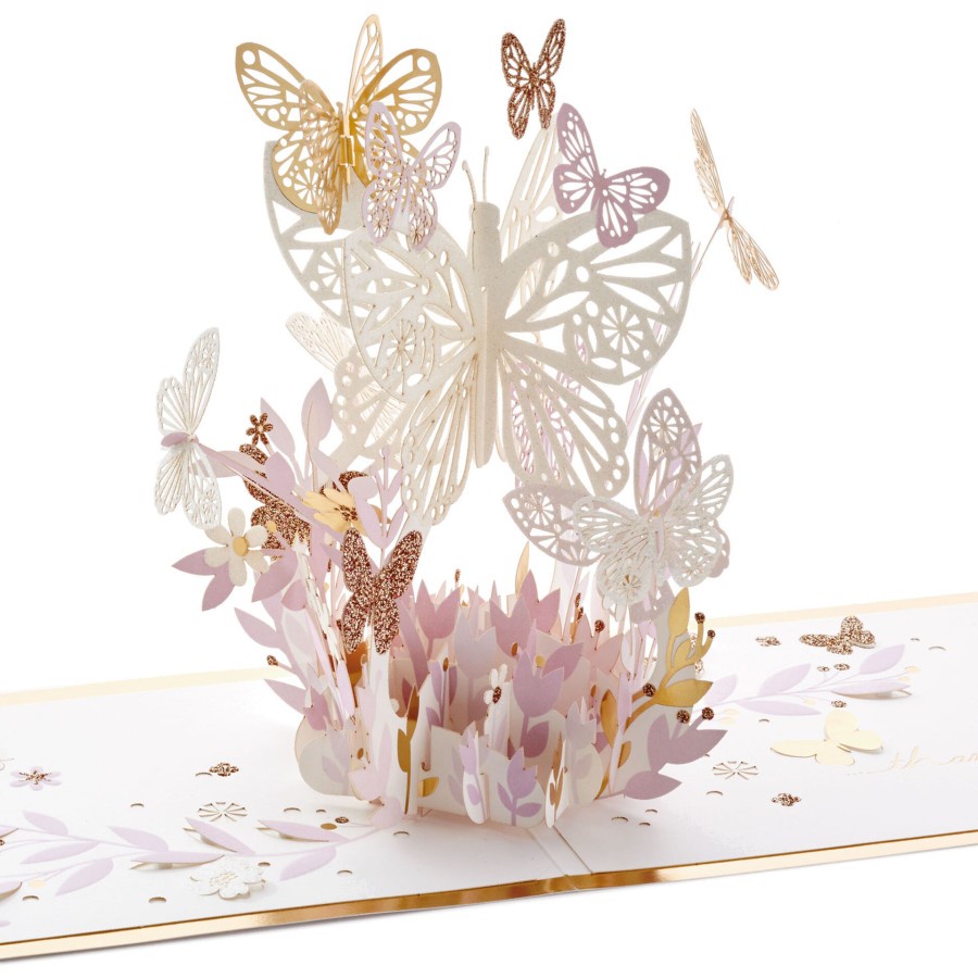 GREETING CARD- KARTU UCAPAN-HALLMARK-BUTTERFLY-THINKING OF U-3D POP-UP