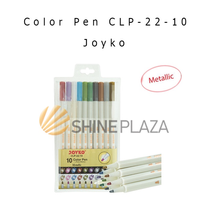 

BISA COD Color Pen Pulpen Pena Warna Joyko CLP-22-10 Metallic 10 Warna Colors