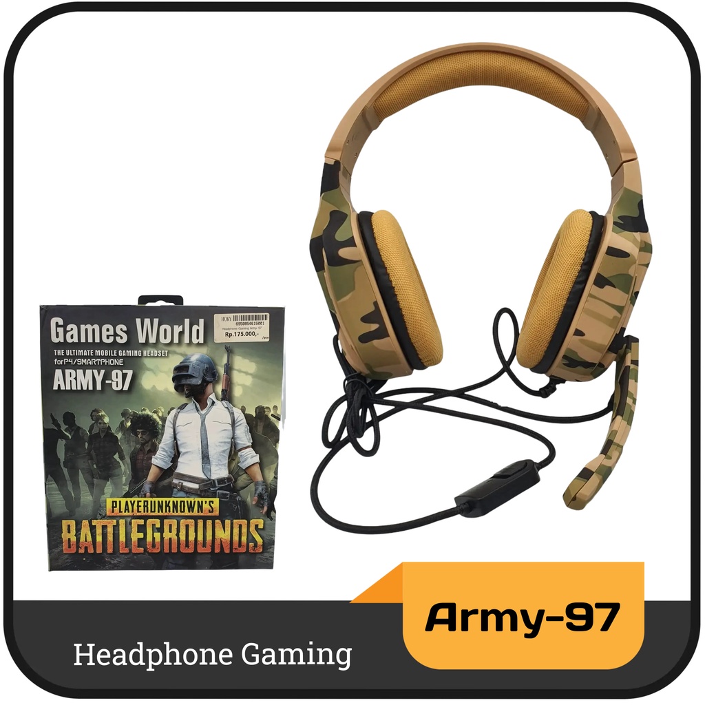 Headphone Gaming Army-97 Super Bass