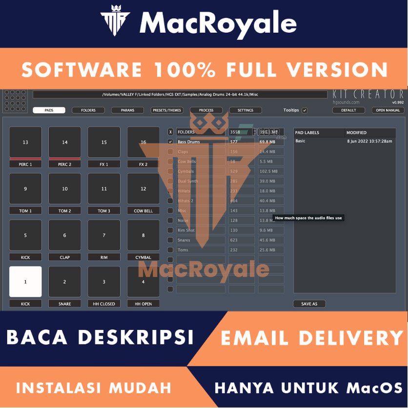 [MacOS] Homegrown Sounds Kit Creator Full Version Lifetime Full Garansi
