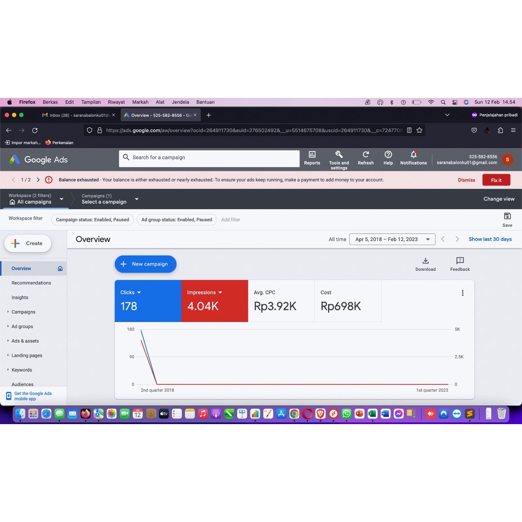 akun adwords bekas tahan banting