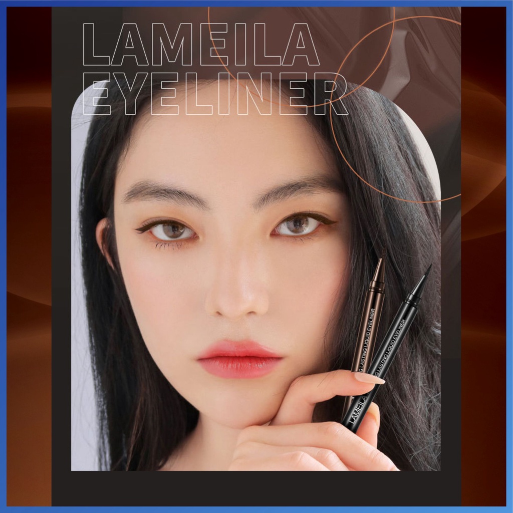 Lameila Slim Eyeliner Long Lasting Liquid Eye Liner Black and Brown Tahan Lama L47