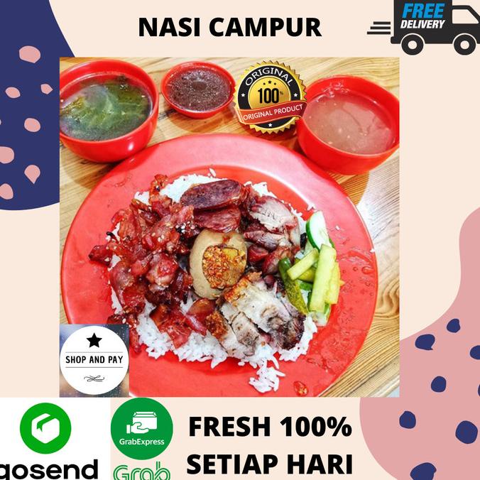 

Nasi Campur Babi Panggang Chasio Madu Merah Lapchiong khas Kalimantan TERLARIS