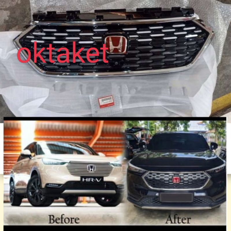 grill depan Honda HRV 2022 2023 model Modulo Hitam