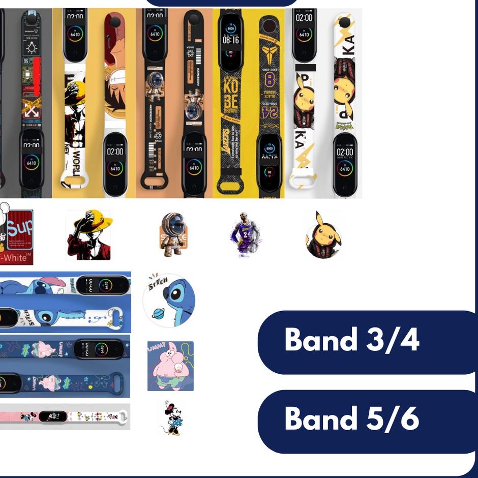 Sale Strap Mi Band 3 Band 4 Band 5 Band 6 Strap Silicone Tali Pengganti Xiaomi Mi Band 3/4/5/6 Lucu 