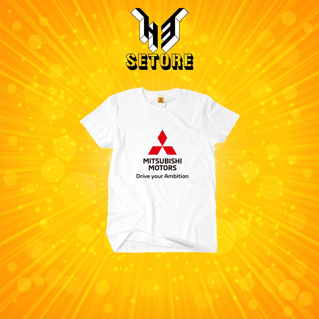 Kaos Baju MITSUBISHI MOTORS DRIVE YOUR AMBITION LOGO Kaos Otomotif