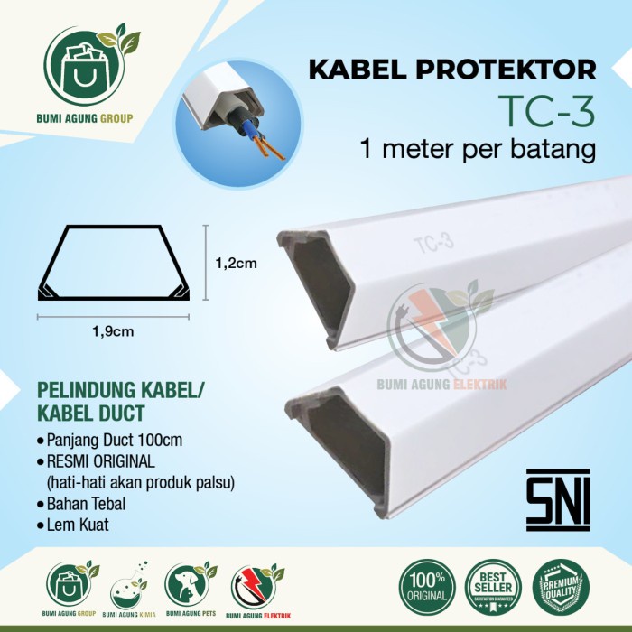 Kabel Protektor FUKUSIMA TC 1 2 3 4 5 6 / kabel duct cable protector sudah SNI kualitas mantab
