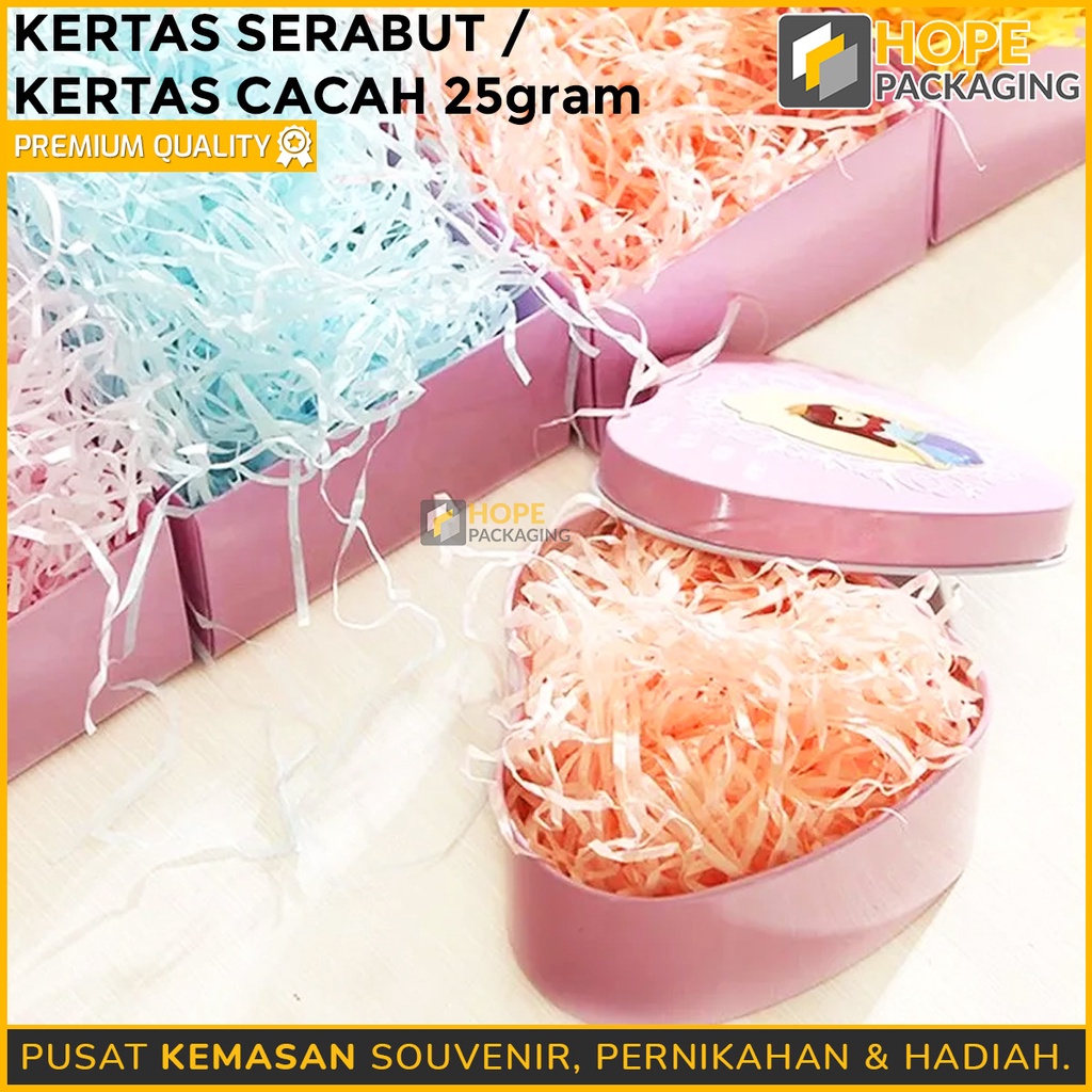 25gram Kertas Serabut / Kertas Cacah / isian kado / Kertas untuk Packing Hampers