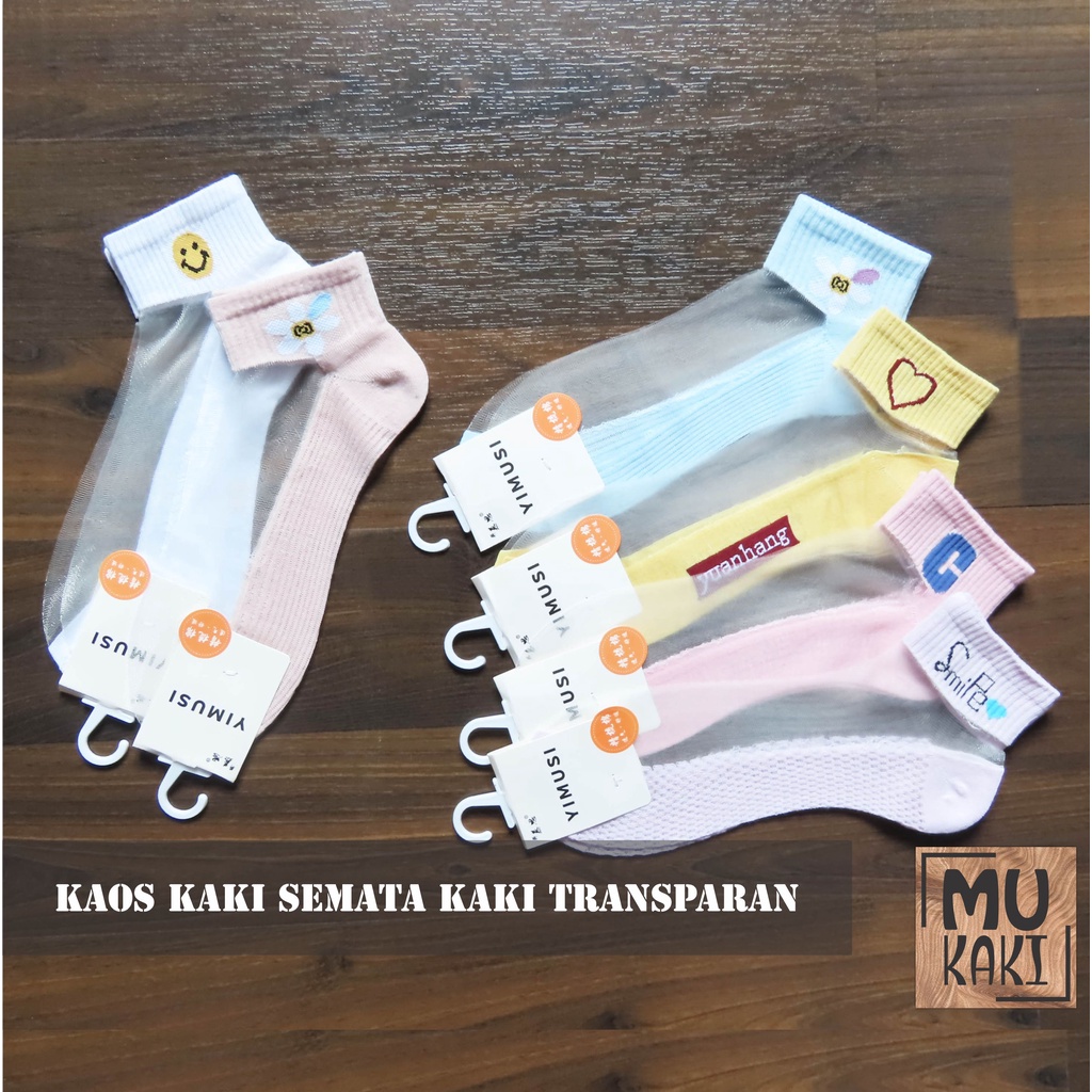 Kaos Kaki Mata Kaki / Ankle Motif Transparant Mukaki