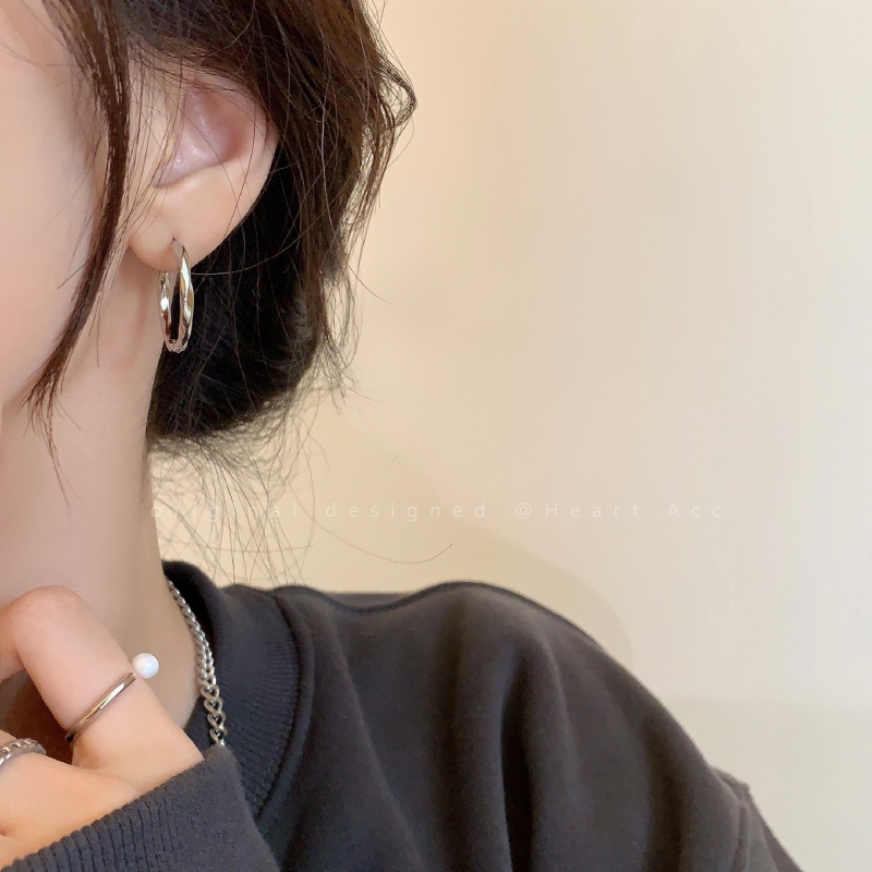 Simple Gold Silver Hoop Earrings Twists Earring for Women Fashion Accessories Jewelry