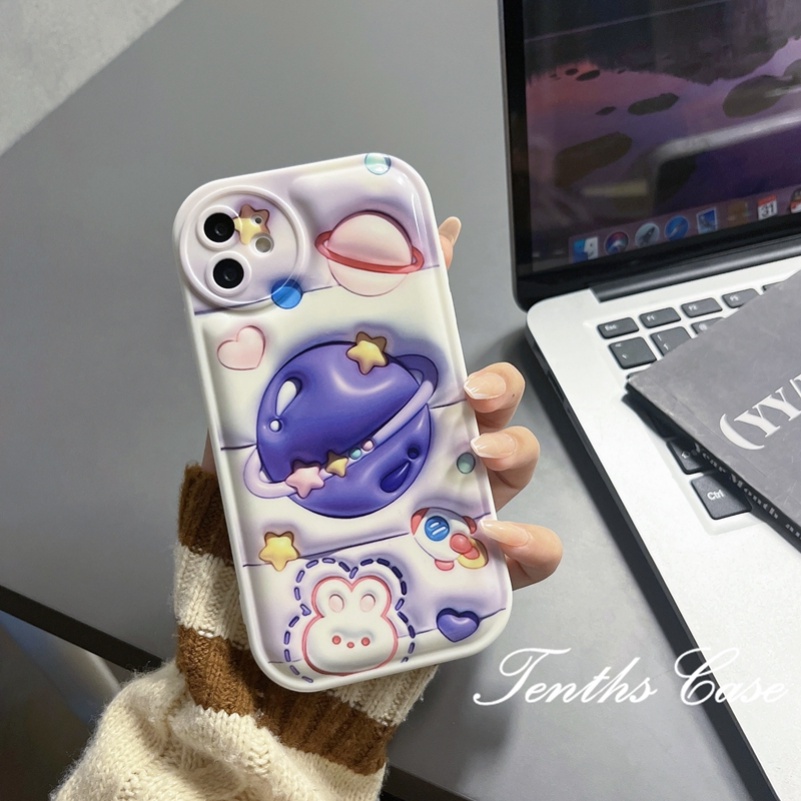 Kompatibel Dengan Samsung S22 S21 S20 Plus S22 S21 S20 Ultra S20 FE S21 FE Note 20Plus Note 20Ultra 3D Vision Planet Phone Case Soft Cover