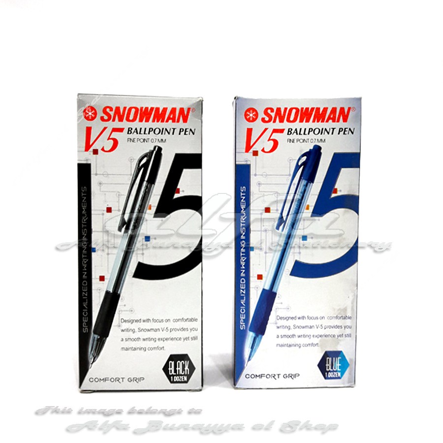 

Terlaris ✨ -SNOWMAN Pulpen V5 0.7 (Pak isi 12) - Ballpoint Pen - Retracable Pena- 2.2.23