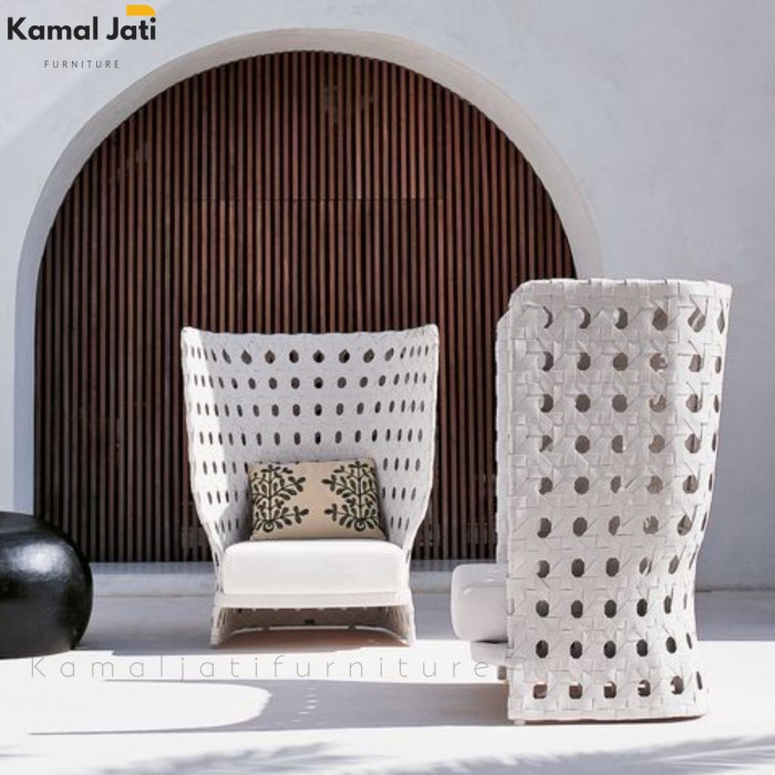 kursi teras rotan sintetis, kursi tamu outdoor rotan sintetis terbaru