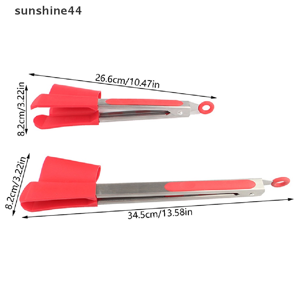 Sunshine 2in1 Smart Kitchen Spatula Dan Tongs Anti Lengket Tahan Panas Gadget Dapur ID