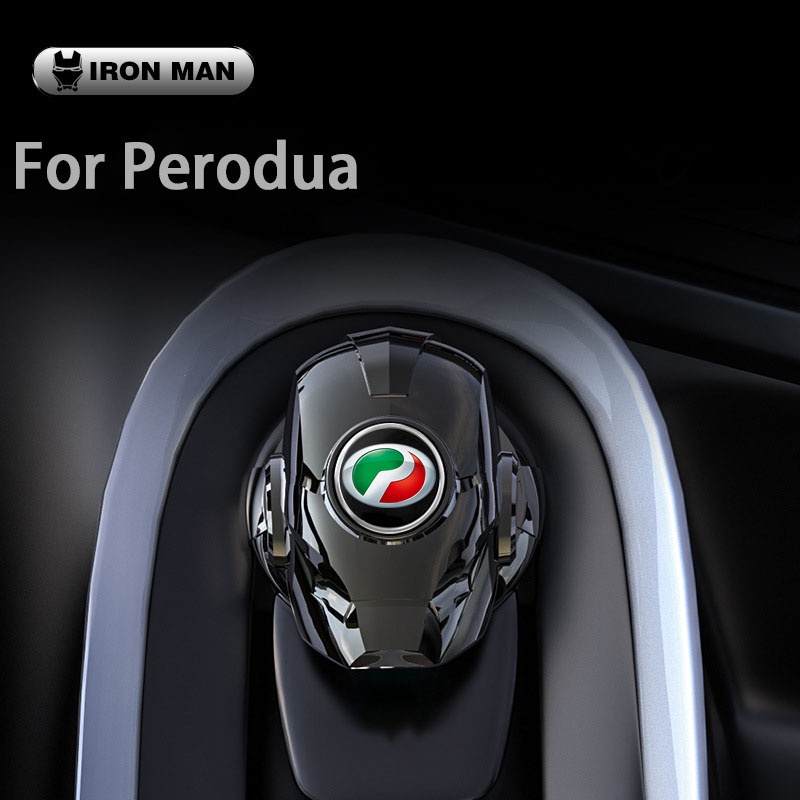 Perodua Modifikasi Mobil Satu Tombol Start Button Ignition Switch Rotating Cover Pelindung Iron Man Car Styling Untuk Viva Bezza Axia Ativa Aruz Alza Myvi Kancil Aksesoris