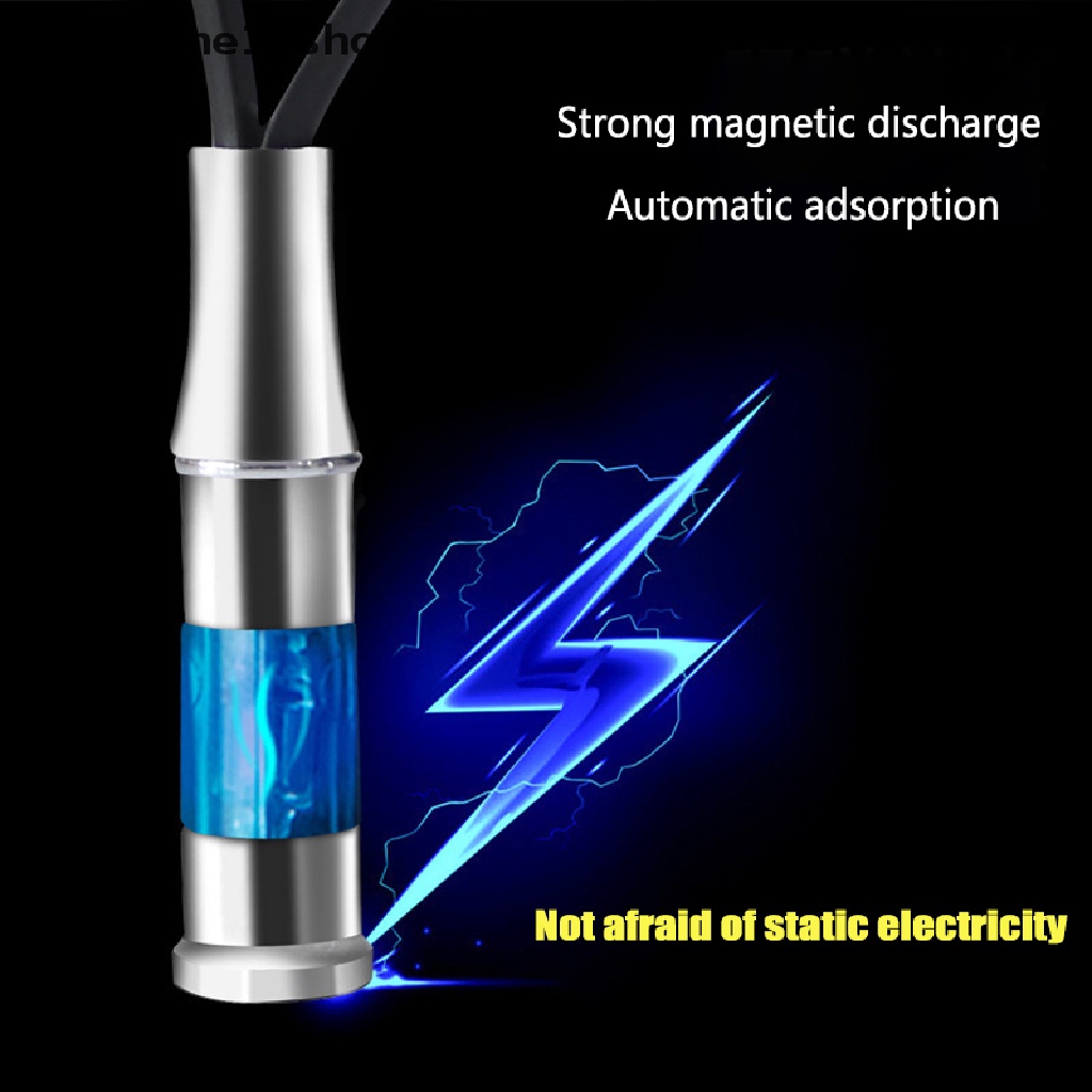 Sho Batang Statis Kecil Electrostatic Discharger Key Ring Tubuh Manusia Statis Eliminator Anti-Statis Glowing Keychain Lampu LED N