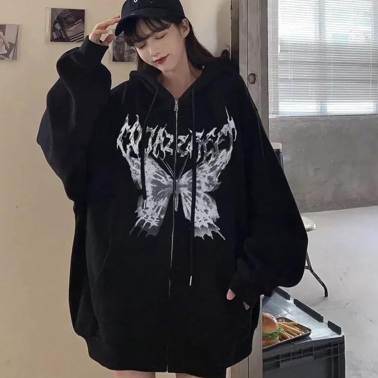 TERPERCAYA BUTTERFLY XL ZIPPER JAKET GOTHIC STYLE (PH)