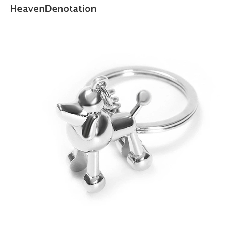 [HeavenDenotation] Kreatif 3D Pet Poodle Keychain Lucu Gantungan Kunci Untuk Wanita Pria Lucky Dog Key Chain HDV